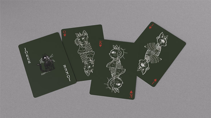 Schrodinger's Cat: Alive Green Edition Playing Cards - thumbnail 3