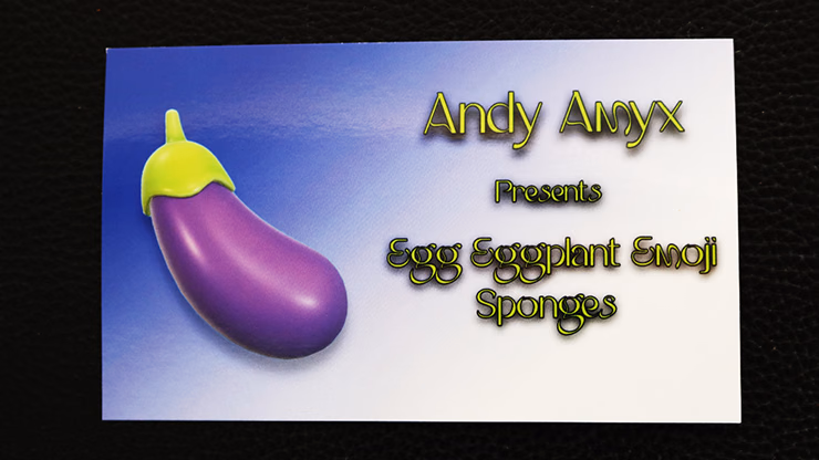 Sponge Emoji EGGPLANT (4PK.) by Andy Amyx- Trick - magic trick
