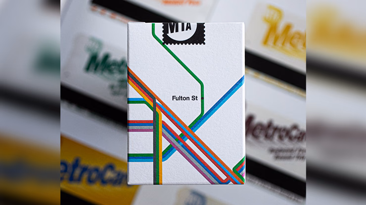 WHITE EDITION FULTON STREET MTA PLAYING CARDS (1972 VIGNELLI MAP EDITION) - thumbnail 6