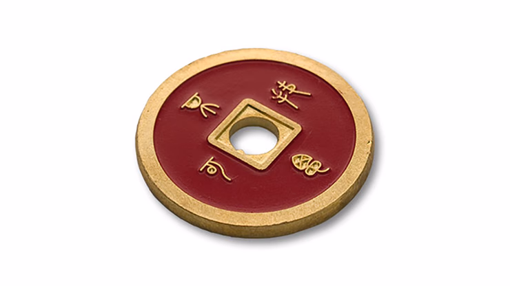 Dollar Size Chinese Coin (Black and Red) by Tango (CH037) - Image 2