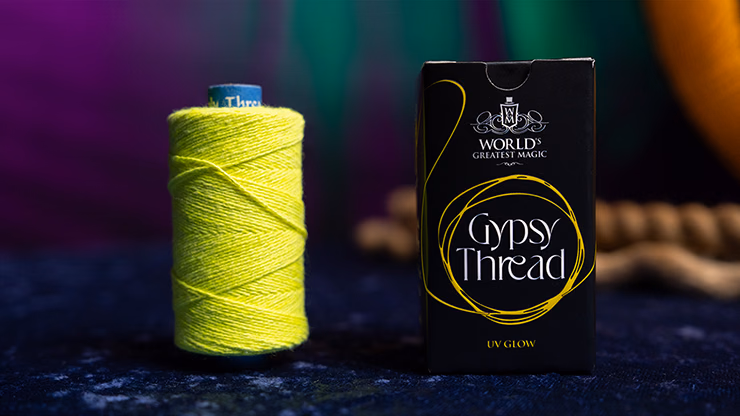 WGM UV GLOW GYPSY THREAD YELLOW REFILL SPOOL by Murphy's Magic - Trick - magic trick