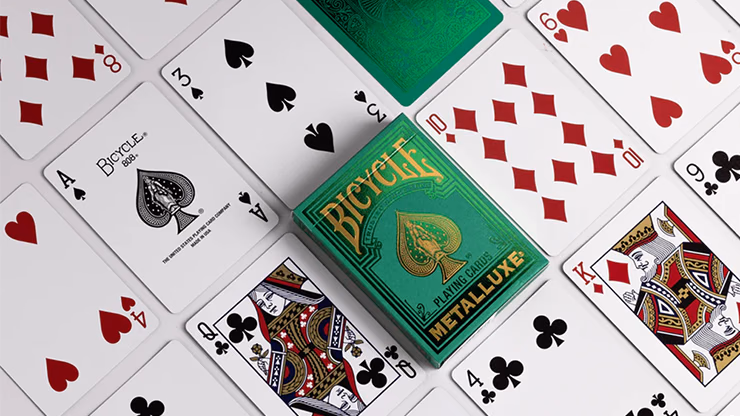 Bicycle Metalluxe Green Playing Cards by US Playing Card Co. - thumbnail 3