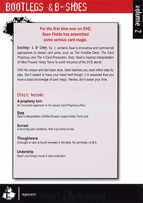 Bootlegs and B-Sides - Volume 2 by Sean Fields - DVD - Image 2
