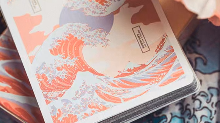 The Great Wave off Kanagawa V3 (Autumn Maple / Peachy Pink) Playing Cards - thumbnail 5