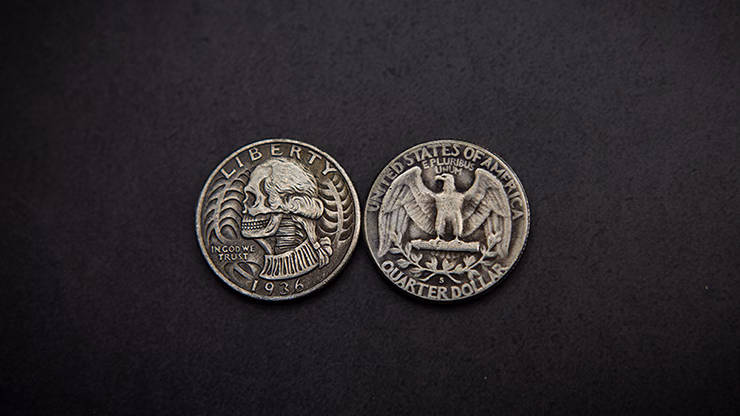 WASHINGTON SKULL HEAD COIN by Men Zi Magic - Image 2