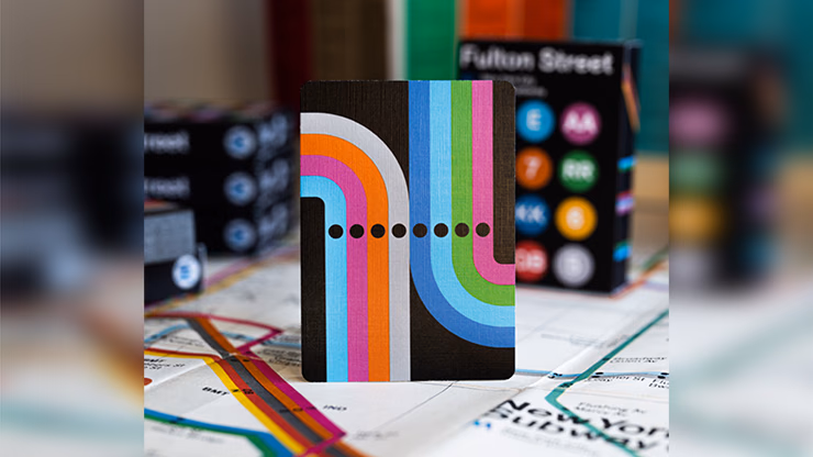 BLACK EDITION FULTON STREET MTA PLAYING CARDS (1972 VIGNELLI MAP EDITION) - thumbnail 5