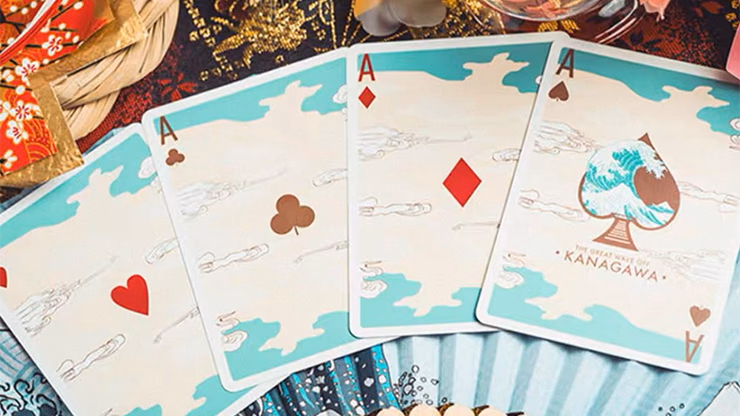 The Great Wave off Kanagawa V3 (Fresh Spring / Peppermint Green) Playing Cards - thumbnail 3