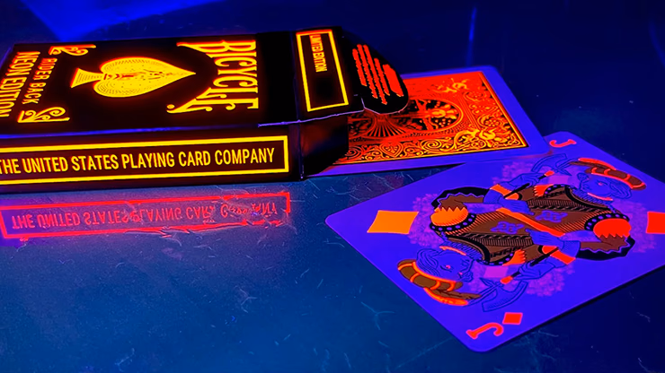 Bicycle Neon Solar-Orange Rider Back Playing Cards - thumbnail 5
