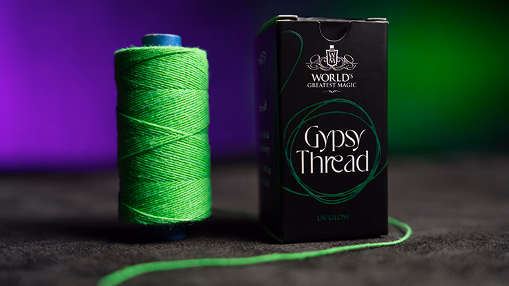 WGM UV GLOW GYPSY THREAD GREEN REFILL SPOOL by Murphy's Magic - Trick - magic trick