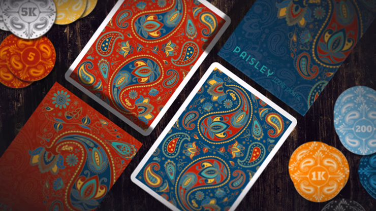 Plastic Paisley Poker Blue Playing Cards by Dutch Card House Company - thumbnail 3