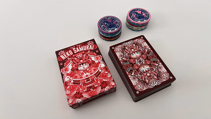 Neko Samurai (Red) Playing Cards - thumbnail 4