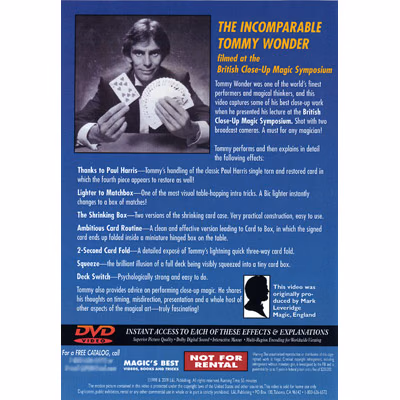 Tommy Wonder at British Close-Up Magic Symposium - DVD - Image 2