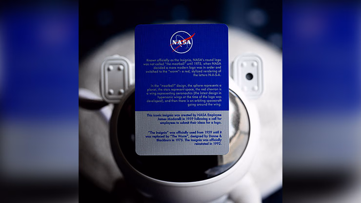 NASA HOLOGRAPHIC FOIL "MEATBALL" LOGO PLAYING CARDS - thumbnail 4
