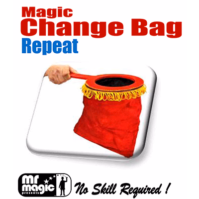 Magic Change Bag (Repeat w/ zipper)- by Mr. Magic - magic trick