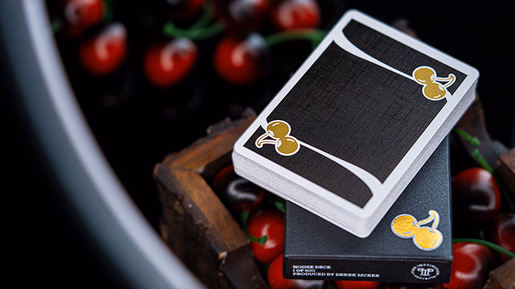 Cherry Casino House Deck (Monte Carlo Black and Gold) Playing Cards by Pure Imagination Projects - Image 2