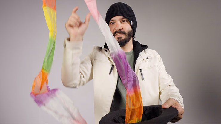 PRO SILK LARGE RAINBOW STREAMER 16 foot X 2.5 inch by Murphy's Magic - thumbnail 4