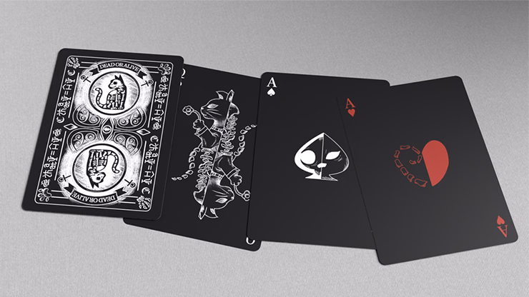Schrodinger's Cat: Quantum Gilded Dead Black Playing Cards - thumbnail 3