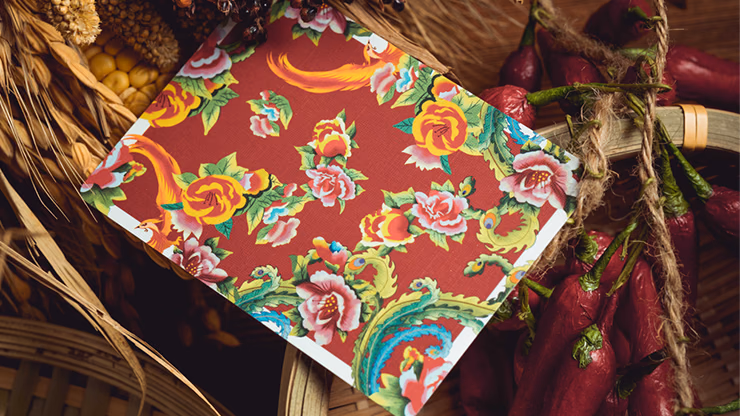 Phoenix and Peony (Red) Playing Cards by Bacon Playing Card Company - thumbnail 4