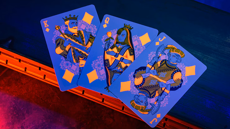 Bicycle Neon Solar-Orange Rider Back Playing Cards - thumbnail 3