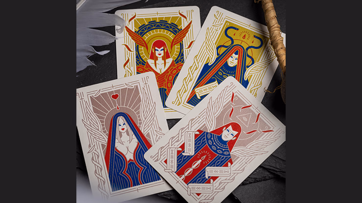 Celestial Valor Playing Cards by Giovanni Meroni(greenish yellow) - thumbnail 6