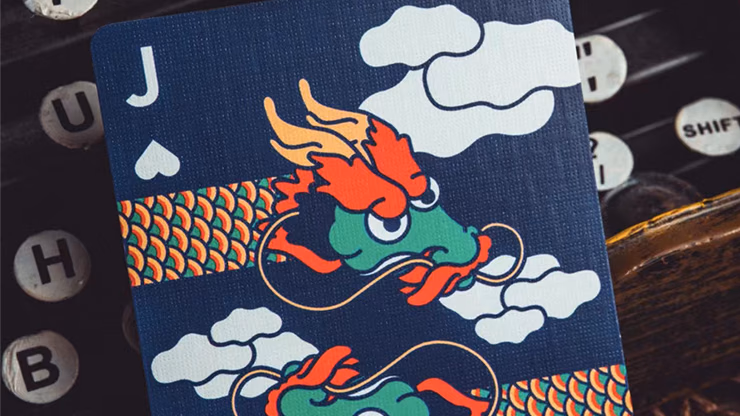 The Dragon (Blue Gilded) Playing Cards - thumbnail 4