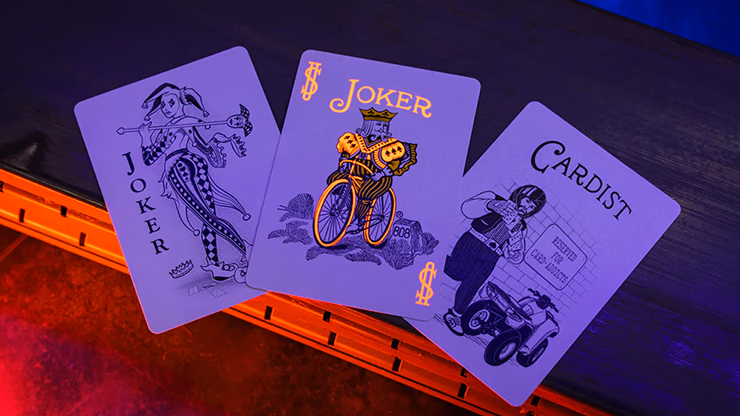Bicycle Neon Solar-Orange Rider Back Playing Cards - thumbnail 4
