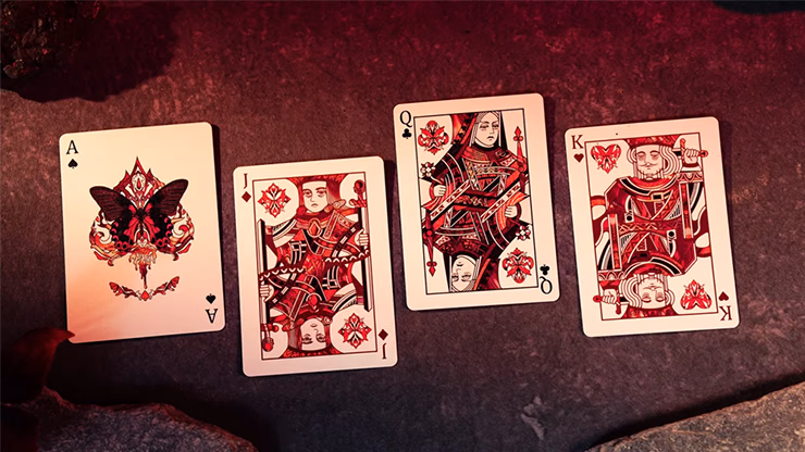 Morpho V2 (Carmine / Red) Playing Cards by TCC Fashion - thumbnail 3