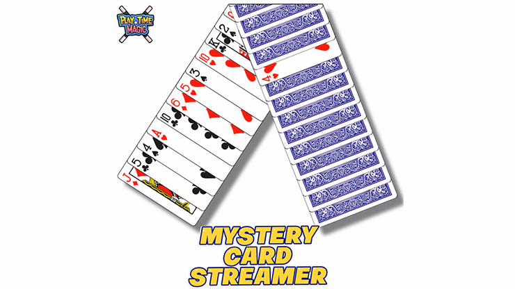 Mystery Card Streamer (Blue 4 of Hearts) by PlayTime Magic DEFMA - Image 2
