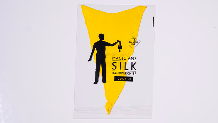 PRO SILK DIAMOND CUT YELLOW 6" by Murphy's Magic - magic trick