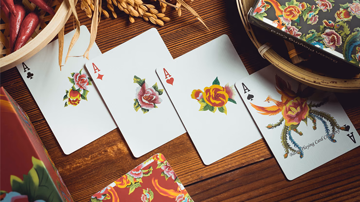 Phoenix and Peony Playing Cards by Bacon Playing Card Company - thumbnail 4