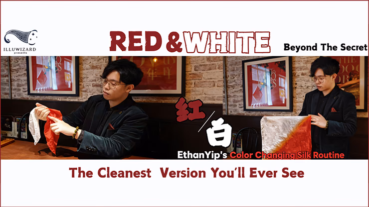 Red & White Beyond the Secret -Ethan Yip's Color Changing Silk Routine - magic trick