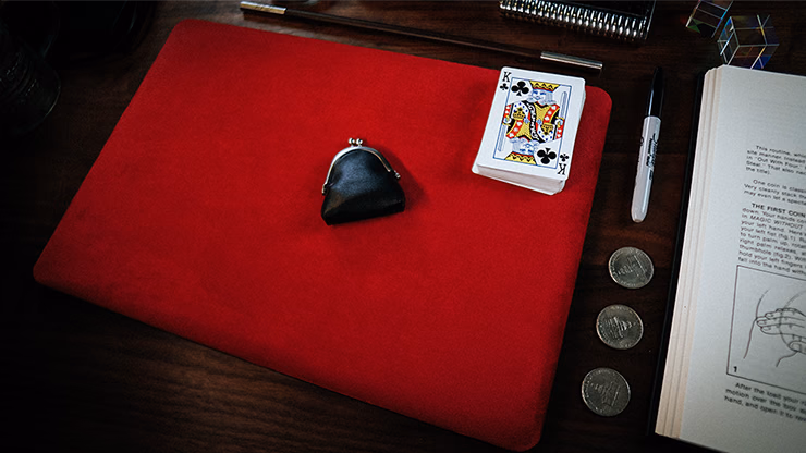 Suede Leather Medium Pad (Red) by TCC - Trick - magic trick