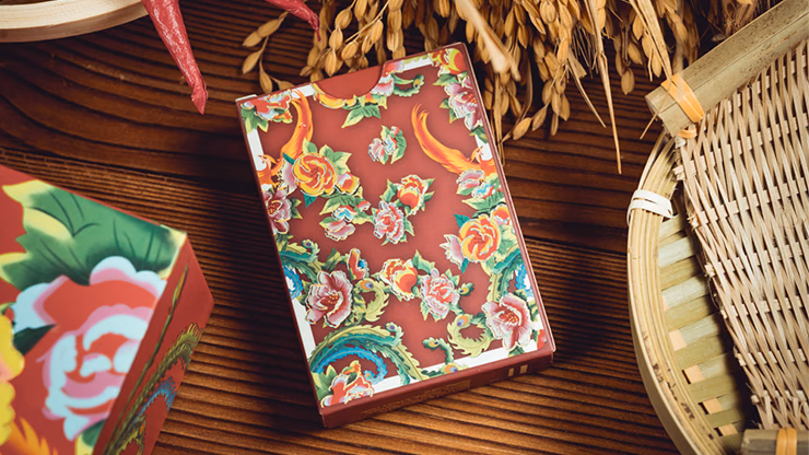 Phoenix and Peony (Red) Playing Cards by Bacon Playing Card Company - Image 2