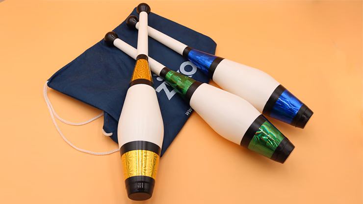 Juggling Set (3 Decorated Clubs) Assorted Colors by Zyko - Image 2