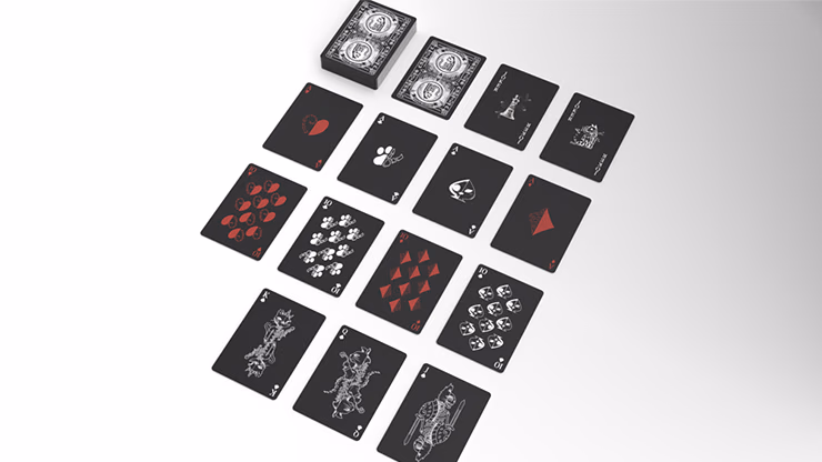 Schrodinger's Cat: Quantum Gilded Dead Black Playing Cards - Image 2