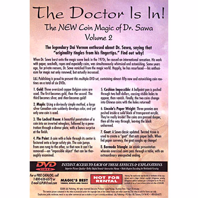 The Doctor Is In - The New Coin Magic of Dr. Sawa Vol 2 - DVD - Image 2