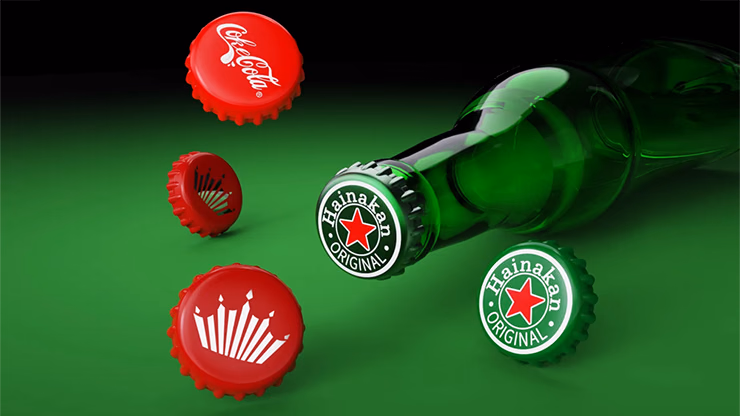 The Clink (Cap in Bottle) Set by Iarvel Magic and Wonder House (Heineken, Coke, and Budweiser) - Image 2