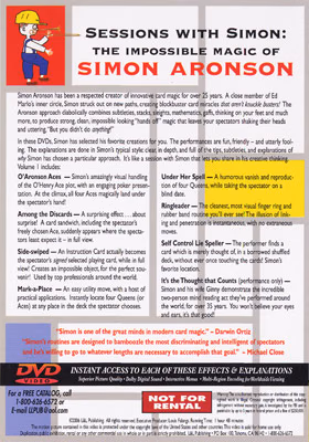 Sessions With Simon: The Impossible Magic Of Simon Aronson Volume 1 - DVD - Image 2