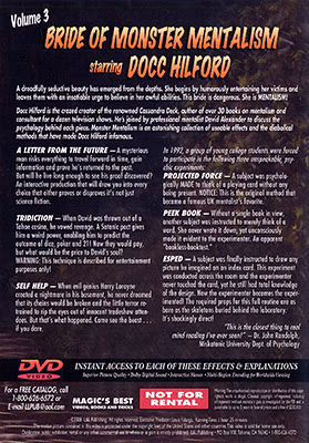 Docc Hilford: Bride Of Monster Mentalism Volume 3 - DVD - Image 2