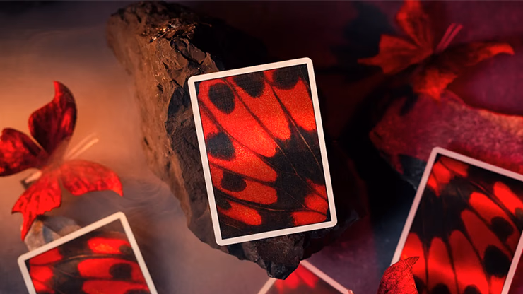 Morpho V2 (Carmine / Red) Playing Cards by TCC Fashion - Image 2