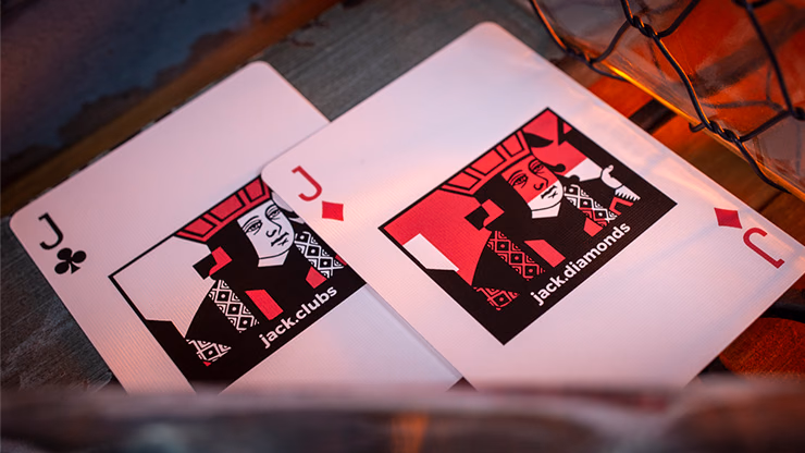 Sinis (Raspberry and Black) Playing Cards by Marc Ventosa - thumbnail 6