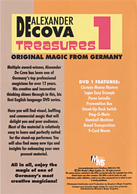 Treasures Vol 1 by Alexander DeCova - DVD - Image 2