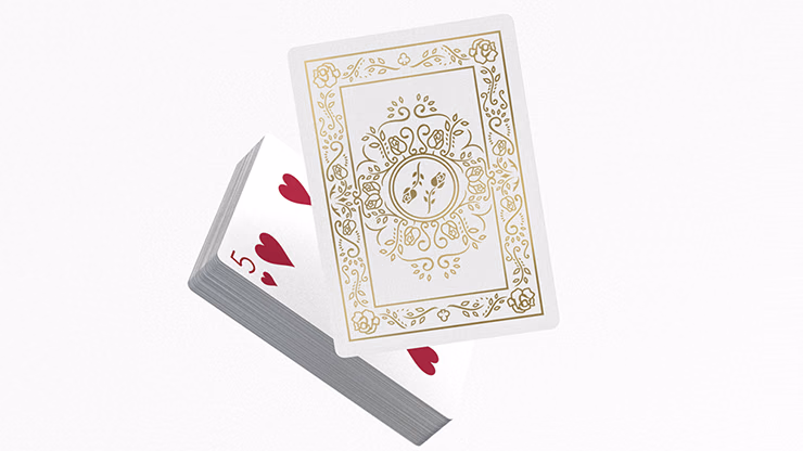 Black Roses White Gold Foil Playing Cards - thumbnail 3