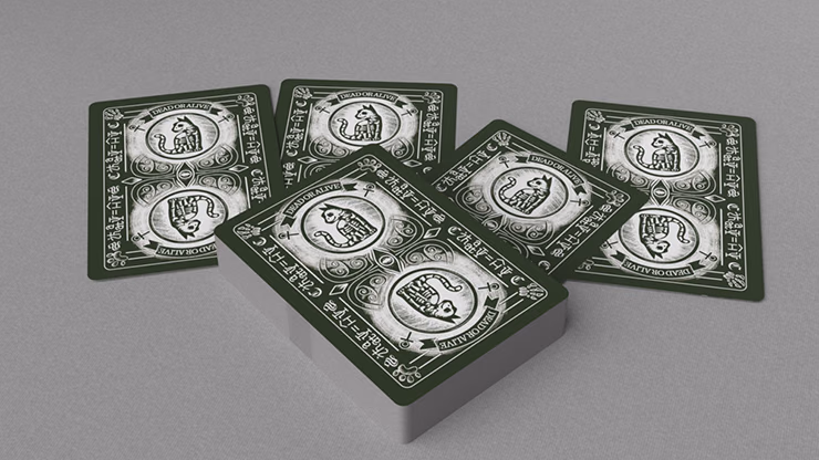 Schrodinger's Cat: Alive Green Edition Playing Cards - thumbnail 5