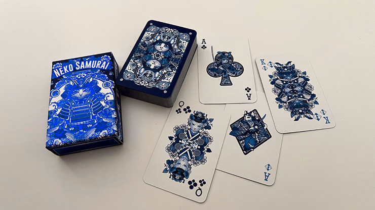 Neko Samurai (Mini Blue) Playing Cards - thumbnail 5