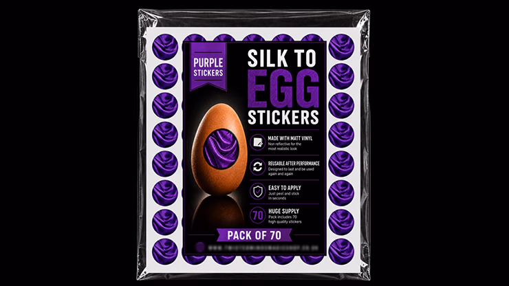 Silk to Egg Stickers (Purple) Pack of 70 - Image 2