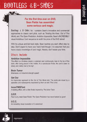 Bootlegs And B-Sides - Volume 1 by Sean Fields - DVD - Image 2