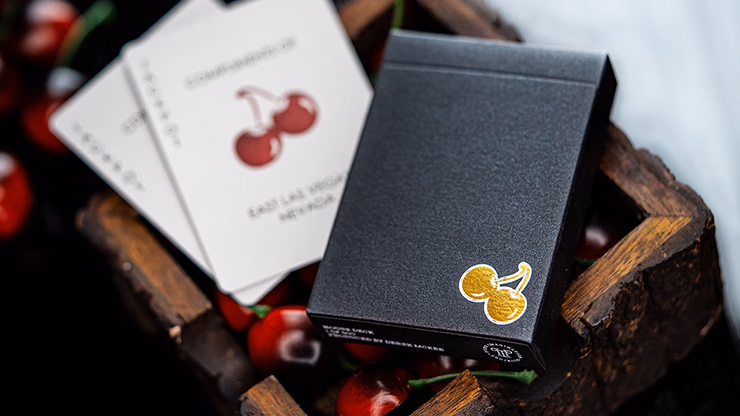 Cherry Casino House Deck (Monte Carlo Black and Gold) Playing Cards by Pure Imagination Projects - Image 2