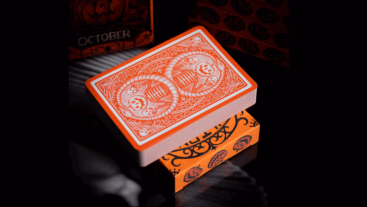 OCTOBER V2 PUMPKIN ORANGE PLAYING CARDS - Image 2