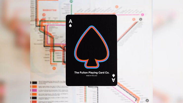 BLACK EDITION FULTON STREET MTA PLAYING CARDS (1972 VIGNELLI MAP EDITION) - thumbnail 3